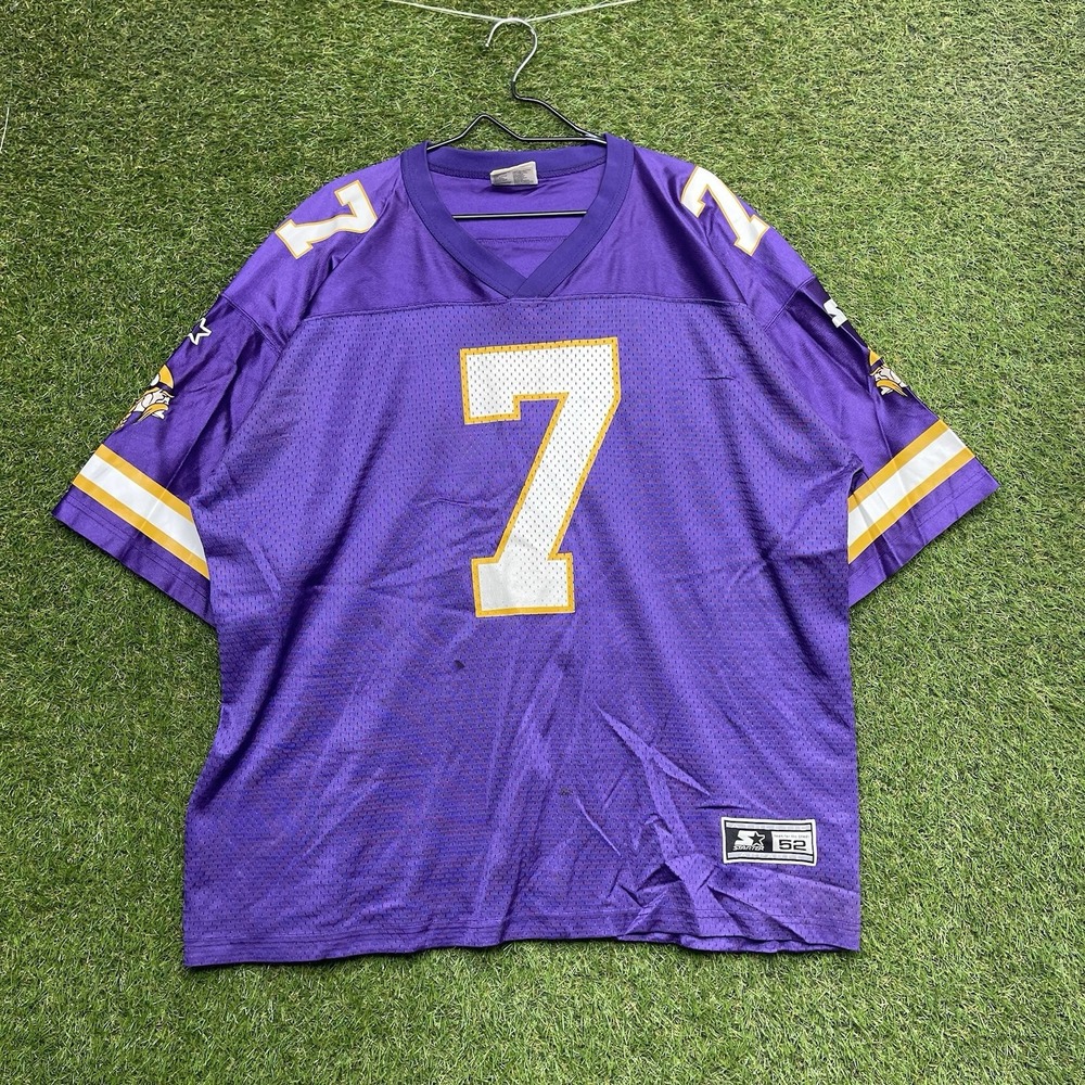 VTG Minnesota Vikings Randall Cunningham Jersey Mens 52 Purple #7 NFL P19334